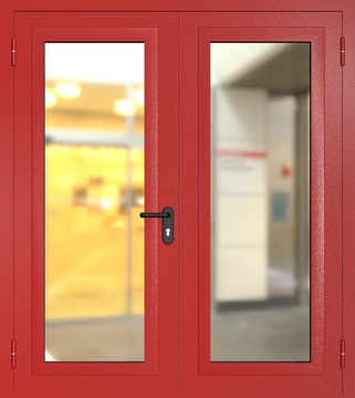 Двупольная противопожарная дверь с максимальным остеклением Двупольная противопожарная дверь с максимальным остеклением